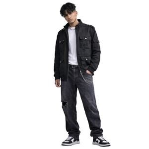 Courage Black Bomber Jacket Men’s XL Zip Front Utility Style